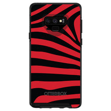 DistinctInk™ OtterBox Symmetry Series Case for Apple iPhone / Samsung Galaxy / Google Pixel - Black Red Zebra Skin Stripes