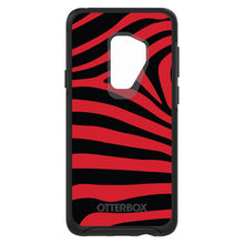 DistinctInk™ OtterBox Symmetry Series Case for Apple iPhone / Samsung Galaxy / Google Pixel - Black Red Zebra Skin Stripes