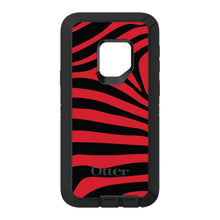 DistinctInk™ OtterBox Defender Series Case for Apple iPhone / Samsung Galaxy / Google Pixel - Black Red Zebra Skin Stripes