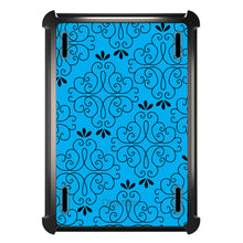 DistinctInk™ OtterBox Defender Series Case for Apple iPad / iPad Pro / iPad Air / iPad Mini - Blue Black Floral Pattern