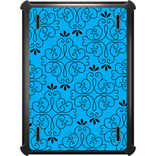 DistinctInk™ OtterBox Defender Series Case for Apple iPad / iPad Pro / iPad Air / iPad Mini - Blue Black Floral Pattern