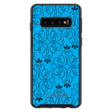 DistinctInk™ OtterBox Symmetry Series Case for Apple iPhone / Samsung Galaxy / Google Pixel - Blue Black Floral Pattern