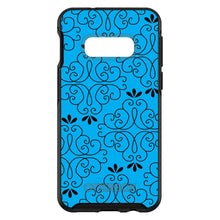 DistinctInk™ OtterBox Symmetry Series Case for Apple iPhone / Samsung Galaxy / Google Pixel - Blue Black Floral Pattern
