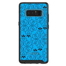DistinctInk™ OtterBox Symmetry Series Case for Apple iPhone / Samsung Galaxy / Google Pixel - Blue Black Floral Pattern
