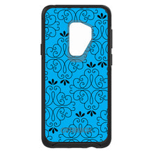 DistinctInk™ OtterBox Symmetry Series Case for Apple iPhone / Samsung Galaxy / Google Pixel - Blue Black Floral Pattern