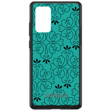 DistinctInk™ OtterBox Symmetry Series Case for Apple iPhone / Samsung Galaxy / Google Pixel - Coral Blue Black Floral Pattern