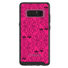 DistinctInk™ OtterBox Symmetry Series Case for Apple iPhone / Samsung Galaxy / Google Pixel - Neon Pink Black Floral Pattern