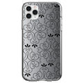 Black White Fade Black Floral Pattern Clear Shockproof iPhone Case