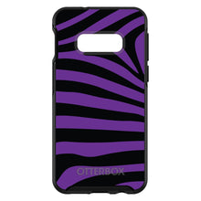 DistinctInk™ OtterBox Symmetry Series Case for Apple iPhone / Samsung Galaxy / Google Pixel - Black Purple Zebra Skin Stripes