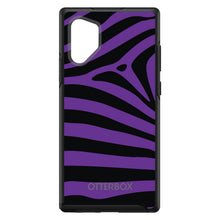 DistinctInk™ OtterBox Symmetry Series Case for Apple iPhone / Samsung Galaxy / Google Pixel - Black Purple Zebra Skin Stripes