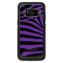DistinctInk™ OtterBox Commuter Series Case for Apple iPhone or Samsung Galaxy - Black Purple Zebra Skin Stripes