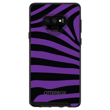 DistinctInk™ OtterBox Symmetry Series Case for Apple iPhone / Samsung Galaxy / Google Pixel - Black Purple Zebra Skin Stripes