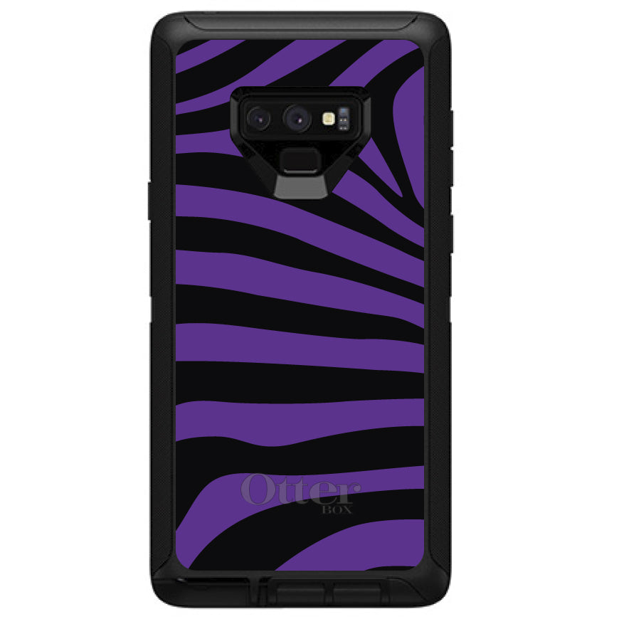 Black Purple Zebra Skin Stripes OtterBox Defender Case for iPhone & Galaxy, view 13