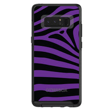 DistinctInk™ OtterBox Symmetry Series Case for Apple iPhone / Samsung Galaxy / Google Pixel - Black Purple Zebra Skin Stripes
