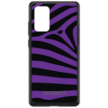 DistinctInk™ OtterBox Symmetry Series Case for Apple iPhone / Samsung Galaxy / Google Pixel - Black Purple Zebra Skin Stripes
