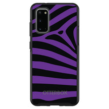 DistinctInk™ OtterBox Symmetry Series Case for Apple iPhone / Samsung Galaxy / Google Pixel - Black Purple Zebra Skin Stripes
