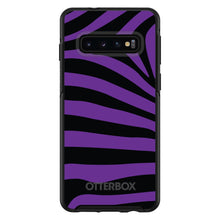 DistinctInk™ OtterBox Symmetry Series Case for Apple iPhone / Samsung Galaxy / Google Pixel - Black Purple Zebra Skin Stripes
