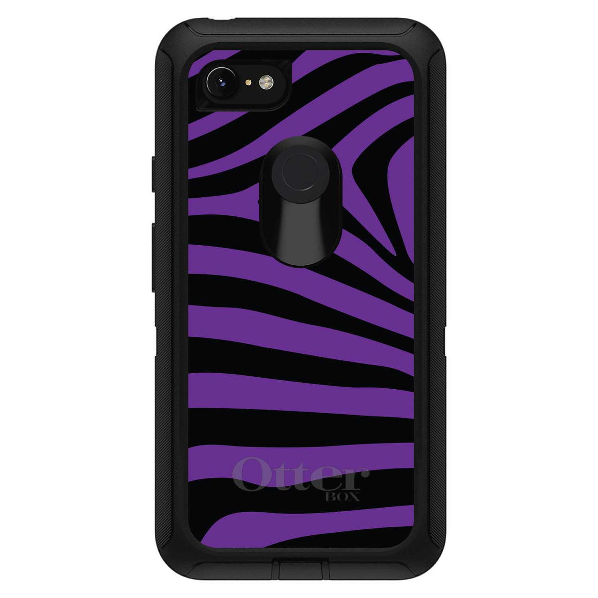 Black Purple Zebra Skin Stripes OtterBox Defender Case for iPhone & Galaxy, view 15