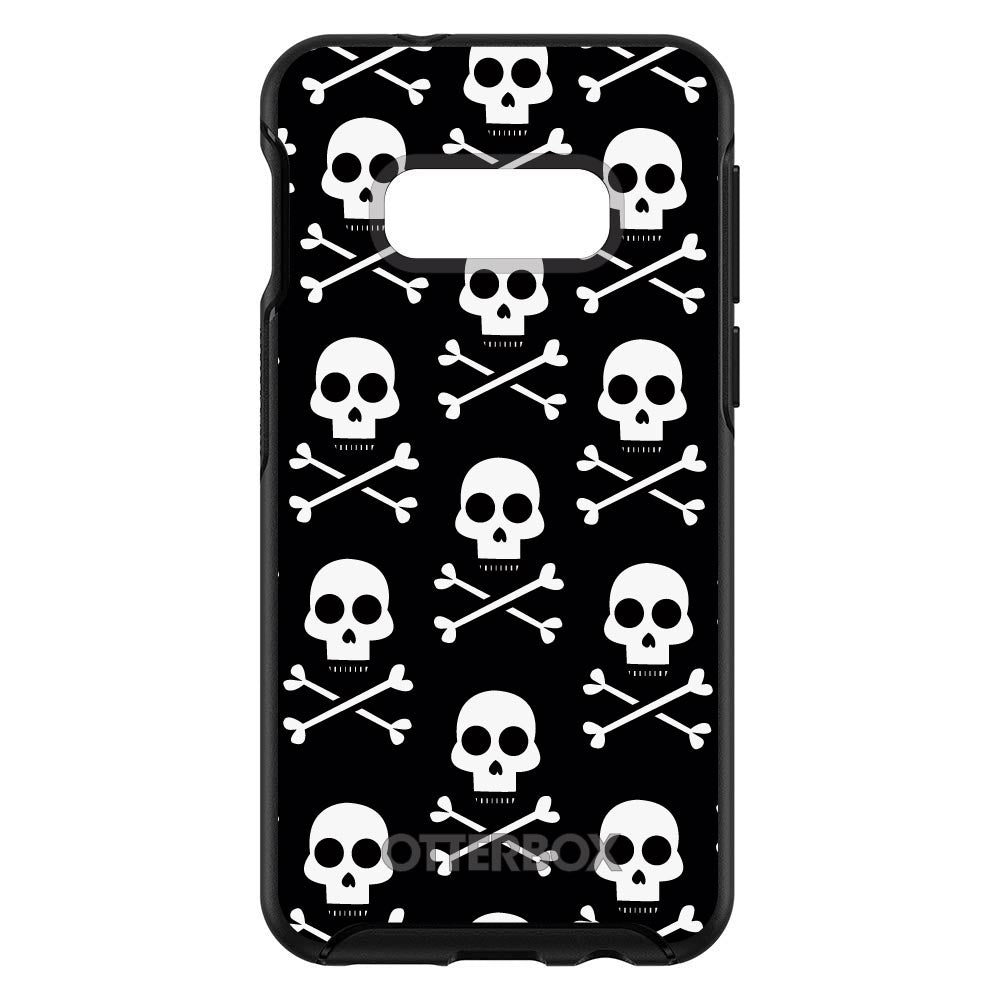 Black White Skulls Pattern OtterBox Symmetry Case for iPhone & Galaxy, view 7