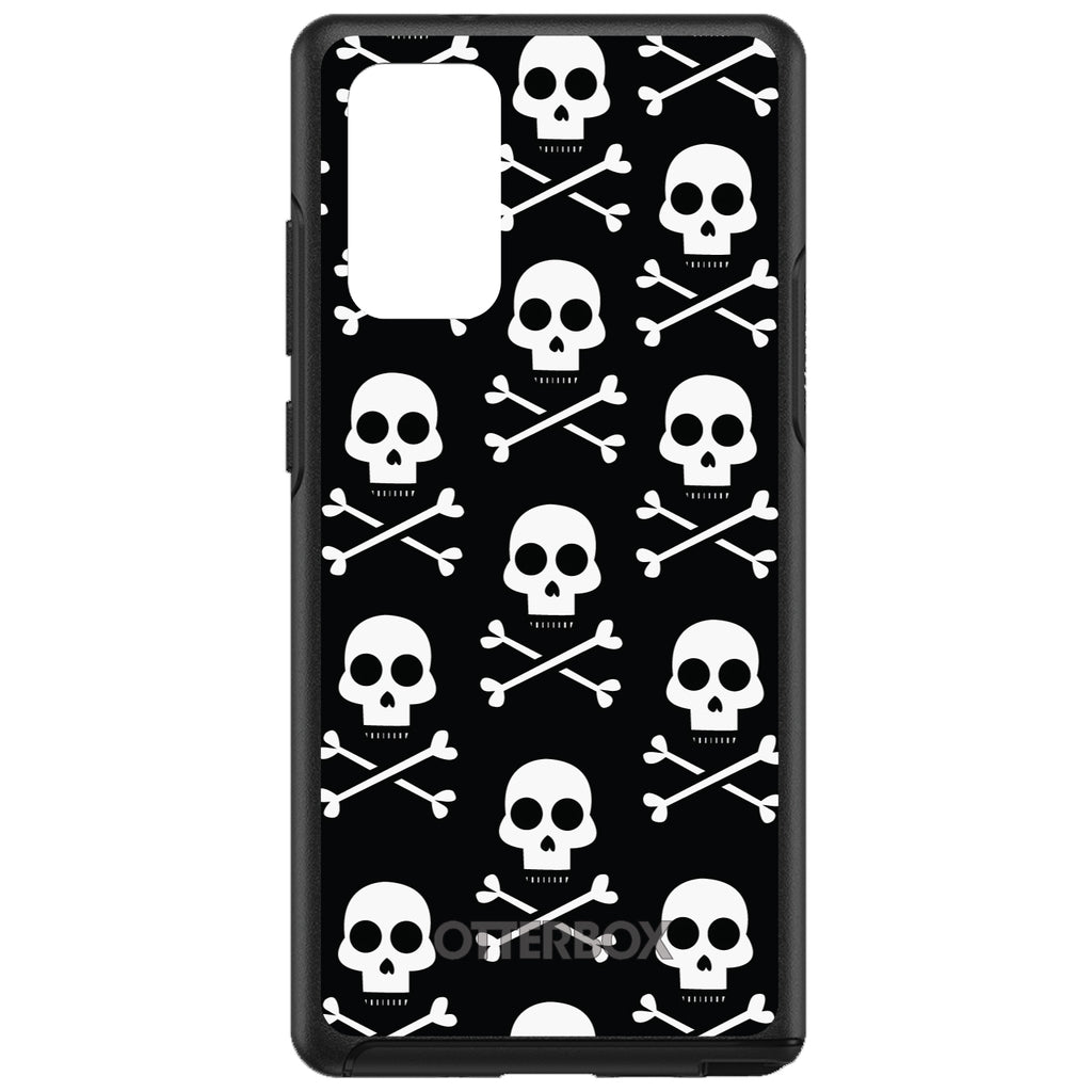 Black White Skulls Pattern OtterBox Symmetry Case for iPhone & Galaxy, view 10