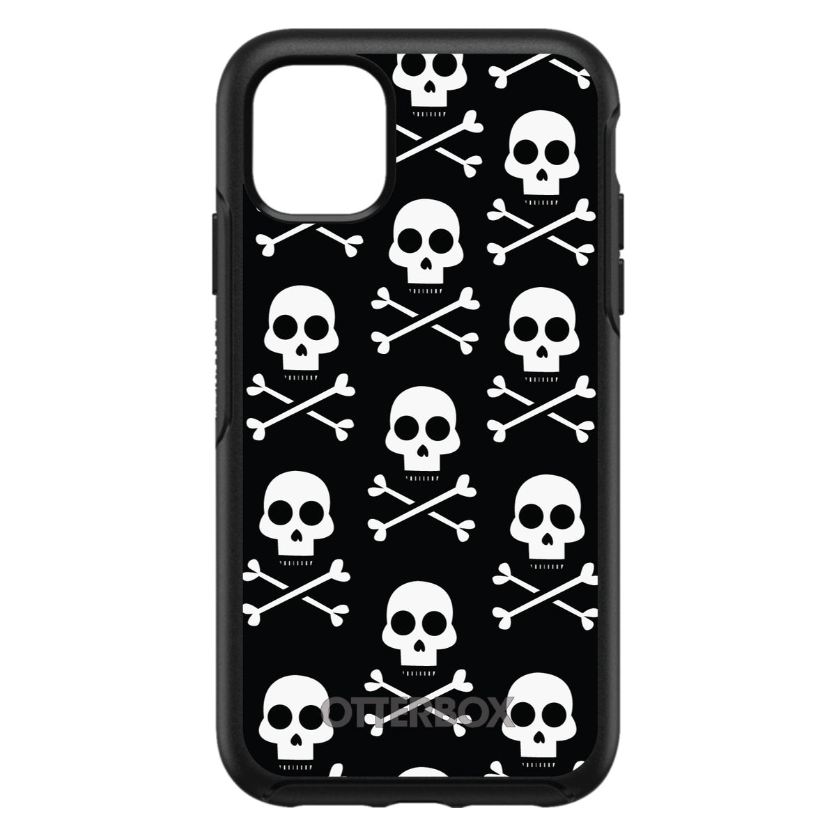 Black White Skulls Pattern OtterBox Symmetry Case for iPhone & Galaxy