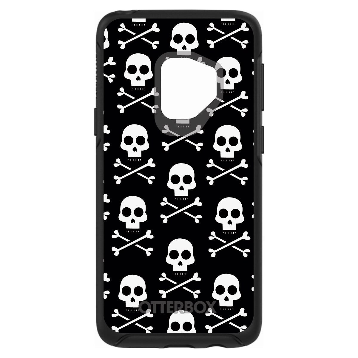 Black White Skulls Pattern OtterBox Symmetry Case for iPhone & Galaxy, view 8