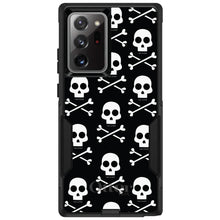 DistinctInk™ OtterBox Commuter Series Case for Apple iPhone or Samsung Galaxy - Black White Skulls Pattern