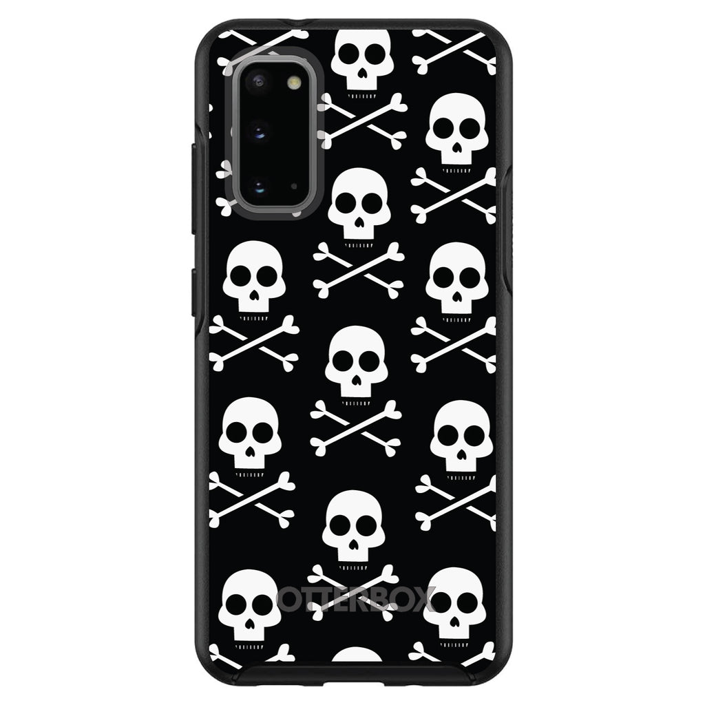 Black White Skulls Pattern OtterBox Symmetry Case for iPhone & Galaxy, view 5