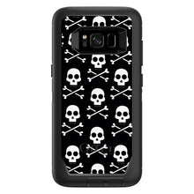 DistinctInk™ OtterBox Defender Series Case for Apple iPhone / Samsung Galaxy / Google Pixel - Black White Skulls Pattern