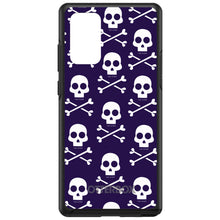 DistinctInk™ OtterBox Symmetry Series Case for Apple iPhone / Samsung Galaxy / Google Pixel - Purple White Skulls Pattern