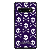 DistinctInk™ OtterBox Symmetry Series Case for Apple iPhone / Samsung Galaxy / Google Pixel - Purple White Skulls Pattern