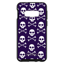 DistinctInk™ OtterBox Symmetry Series Case for Apple iPhone / Samsung Galaxy / Google Pixel - Purple White Skulls Pattern