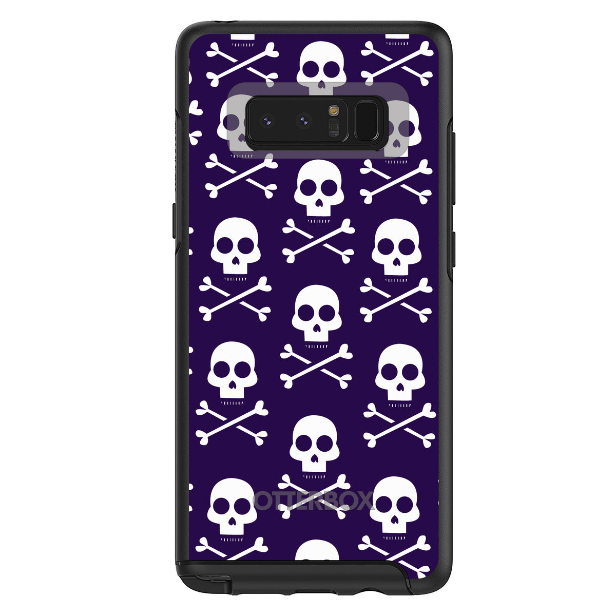 Purple White Skulls Pattern OtterBox Symmetry Case for iPhone & Galaxy, view 14