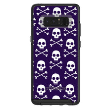 DistinctInk™ OtterBox Symmetry Series Case for Apple iPhone / Samsung Galaxy / Google Pixel - Purple White Skulls Pattern