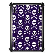 DistinctInk™ OtterBox Defender Series Case for Apple iPad / iPad Pro / iPad Air / iPad Mini - Purple White Skulls Pattern