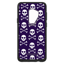 DistinctInk™ OtterBox Symmetry Series Case for Apple iPhone / Samsung Galaxy / Google Pixel - Purple White Skulls Pattern