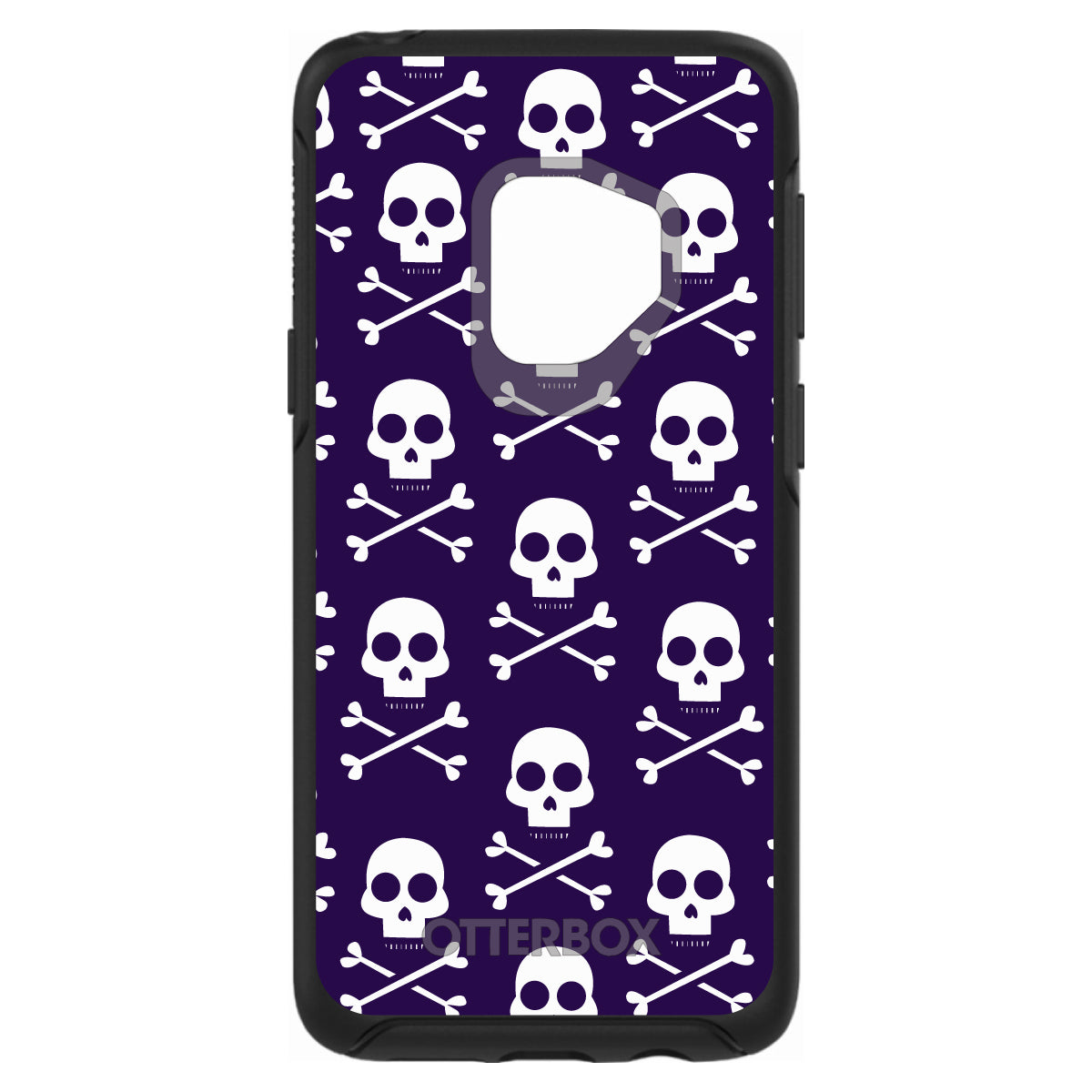Purple White Skulls Pattern OtterBox Symmetry Case for iPhone & Galaxy, view 8