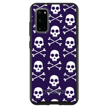 DistinctInk™ OtterBox Symmetry Series Case for Apple iPhone / Samsung Galaxy / Google Pixel - Purple White Skulls Pattern