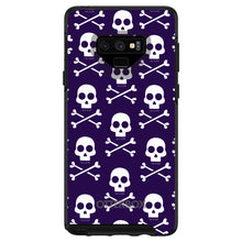 DistinctInk™ OtterBox Symmetry Series Case for Apple iPhone / Samsung Galaxy / Google Pixel - Purple White Skulls Pattern