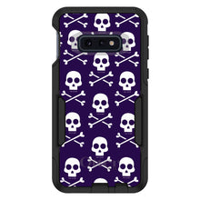 DistinctInk™ OtterBox Commuter Series Case for Apple iPhone or Samsung Galaxy - Purple White Skulls Pattern