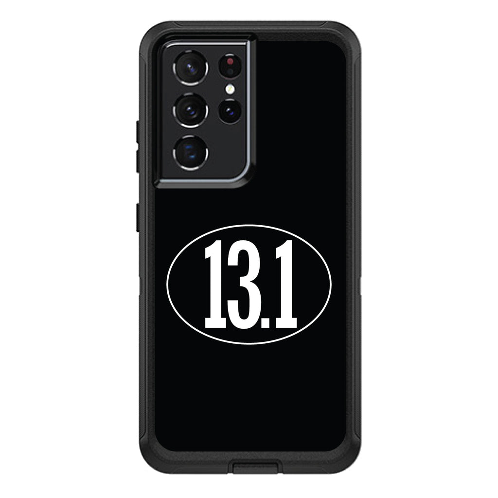 Black White 13.1 Half Marathon Run OtterBox Defender Case for iPhone & Galaxy, view 7