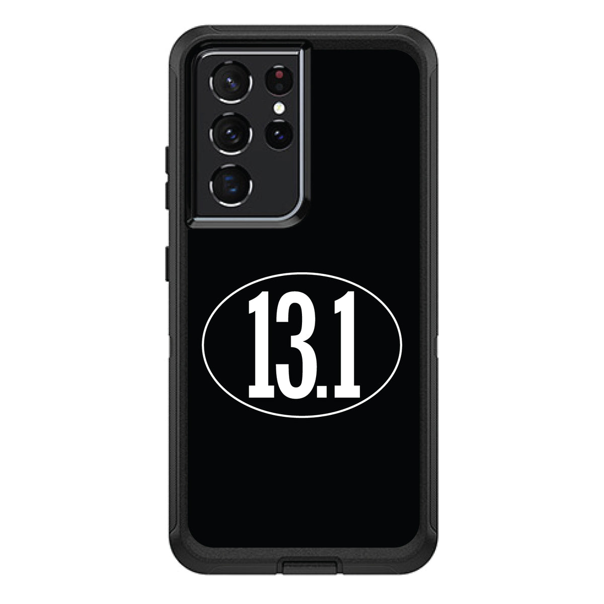 Black White 13.1 Half Marathon Run OtterBox Defender Case for iPhone & Galaxy, view 7