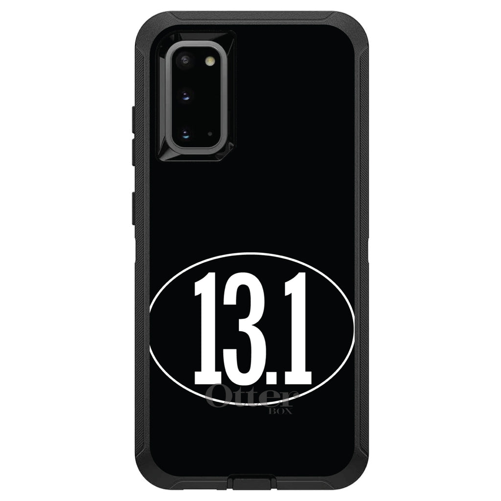 Black White 13.1 Half Marathon Run OtterBox Defender Case for iPhone & Galaxy, view 8