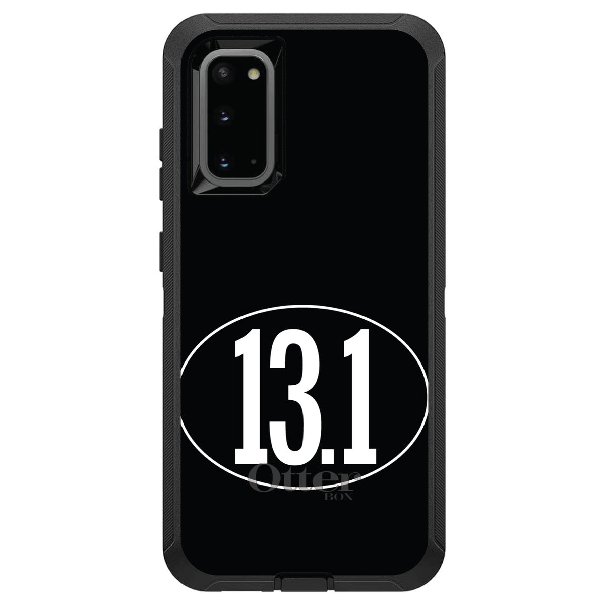 Black White 13.1 Half Marathon Run OtterBox Defender Case for iPhone & Galaxy, view 8