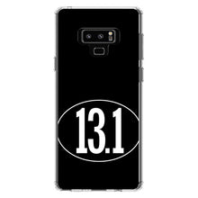 DistinctInk® Clear Shockproof Hybrid Case for Apple iPhone / Samsung Galaxy / Google Pixel - Black White 13.1 Half Marathon Run