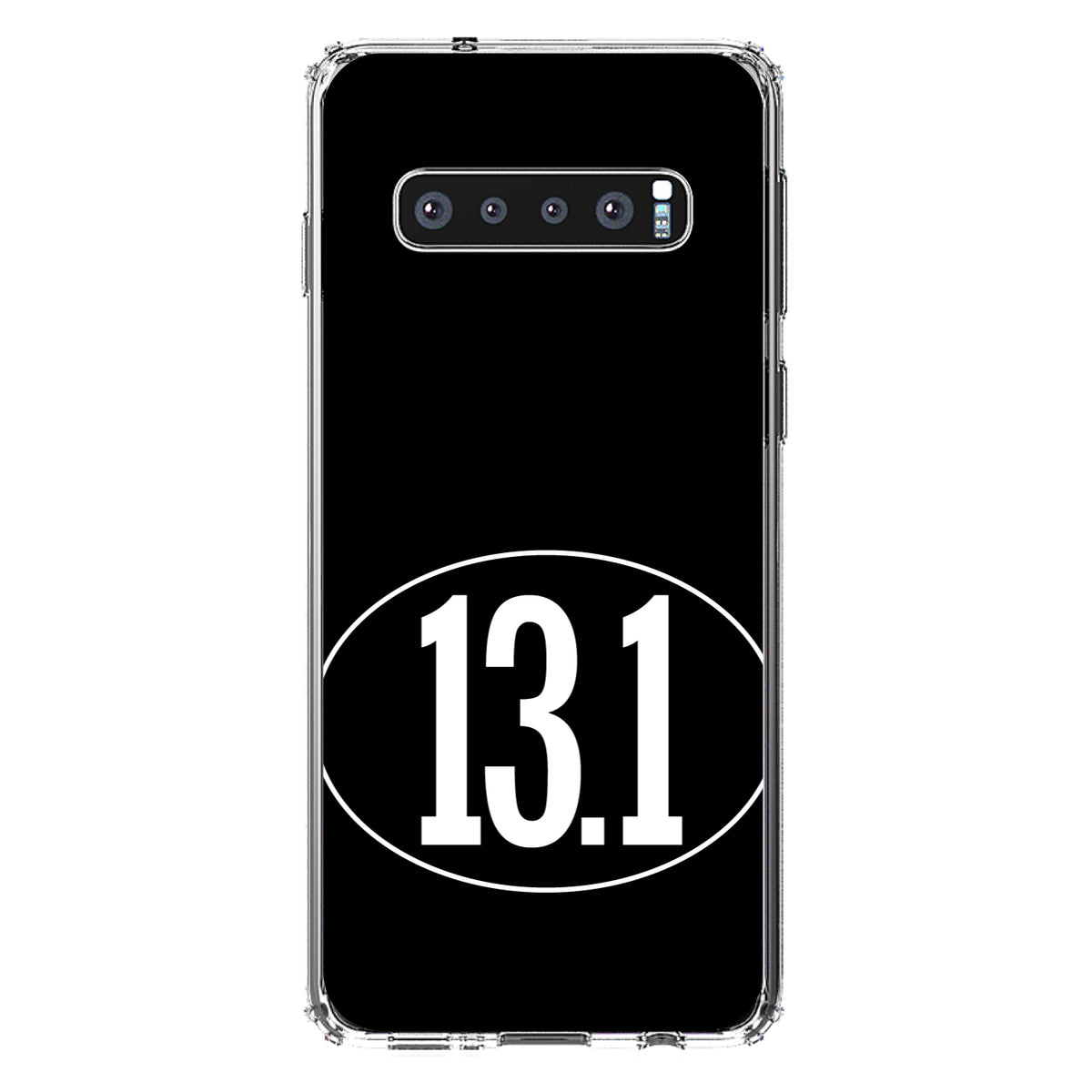 Black White 13.1 Half Marathon Run Clear Shockproof iPhone Case, view 17