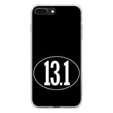DistinctInk® Clear Shockproof Hybrid Case for Apple iPhone / Samsung Galaxy / Google Pixel - Black White 13.1 Half Marathon Run