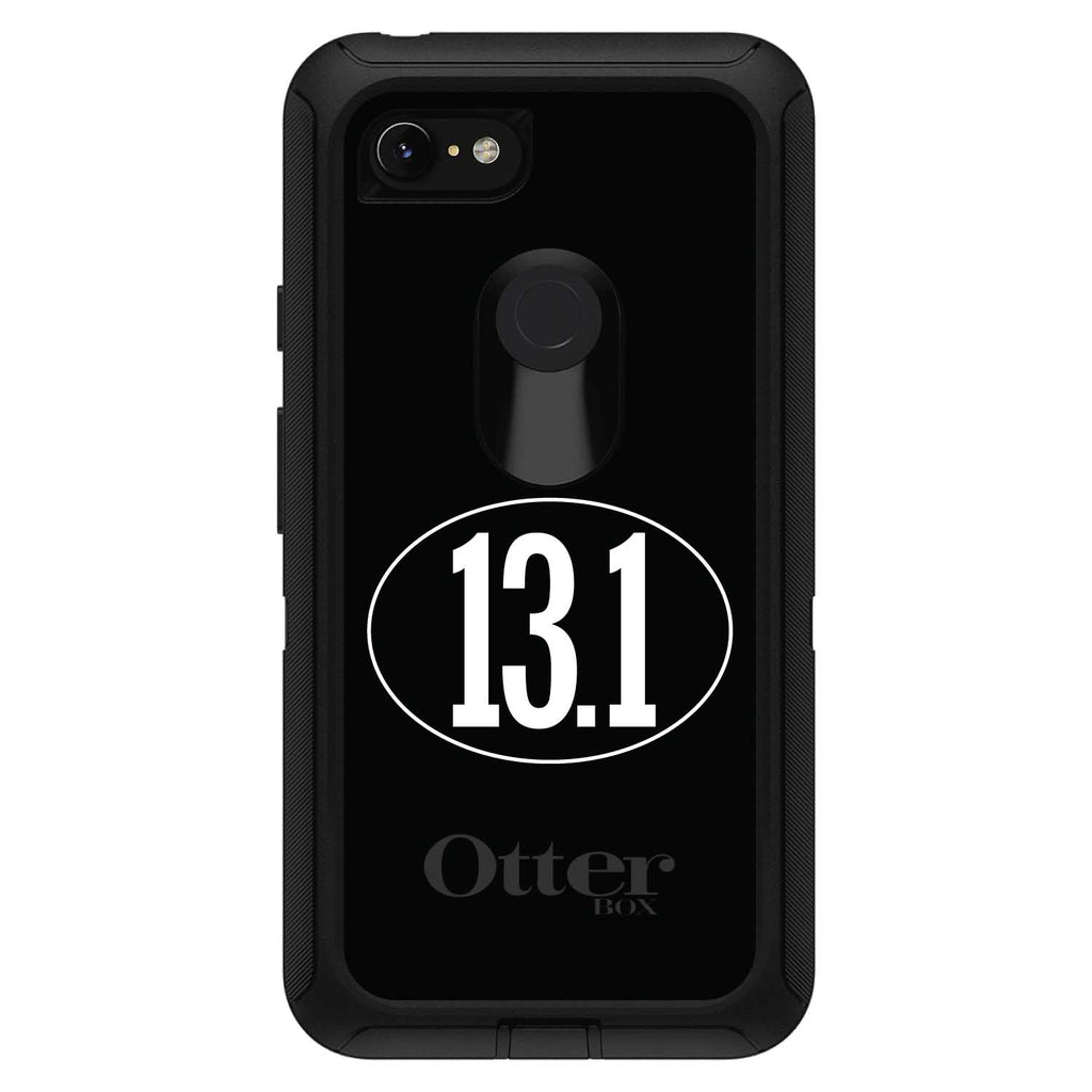 Black White 13.1 Half Marathon Run OtterBox Defender Case for iPhone & Galaxy, view 18
