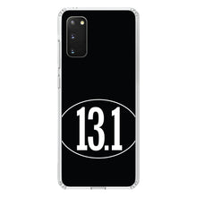 DistinctInk® Clear Shockproof Hybrid Case for Apple iPhone / Samsung Galaxy / Google Pixel - Black White 13.1 Half Marathon Run