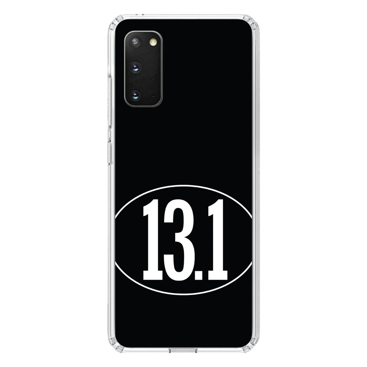 Black White 13.1 Half Marathon Run Clear Shockproof iPhone Case, view 13